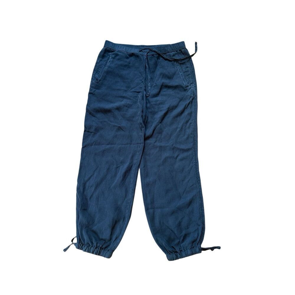 James Perse Charcoal Black Linen Lyocell Estilo Relaxed Jogger Pants Large